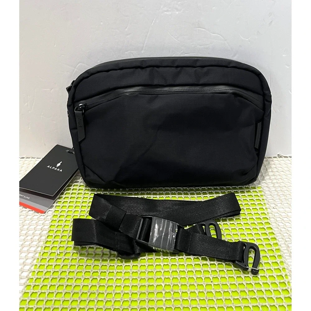 Alpaka Flight Sling Black Axoflux 210D Crossbody Bag Nintendo Switch Travel New